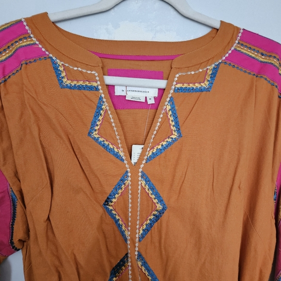 NWT Anthropologie Stasiana Embroidered Tunic Dress | S Petite - Picture 5 of 8